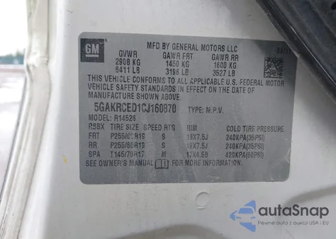 2012 Buick Enclave Leather z USA, uszkodzony, nr VIN 5GAKRCED1CJ160870